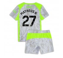 Manchester City Matheus Nunes #27 Koszulka Trzecia dzieci 2025-26 Krótki Rękaw (+ krótkie spodenki)